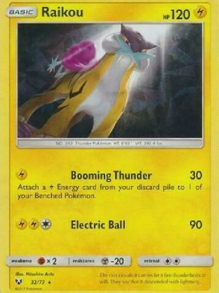 Raikou - 32/73 (Let's Play, Pikachu!) (Cracked Ice Holo) #032 1