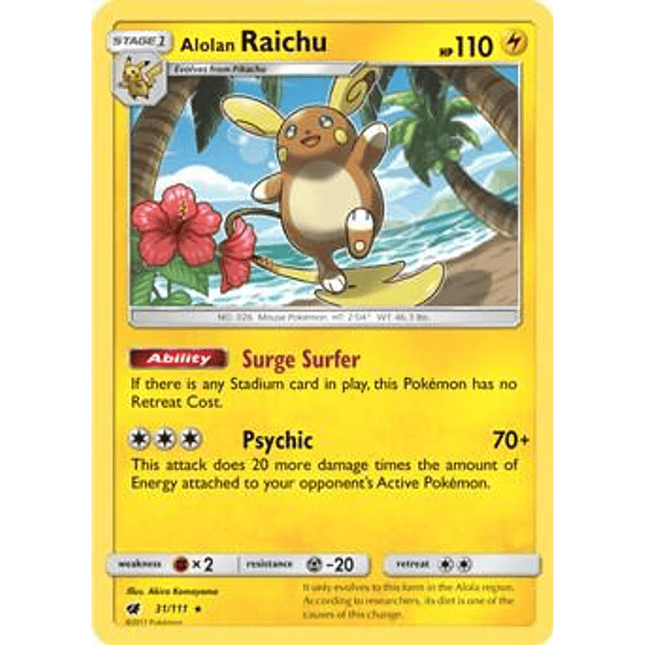 Alolan Raichu - 31/111 (SM Crimson Invasion) #031 1