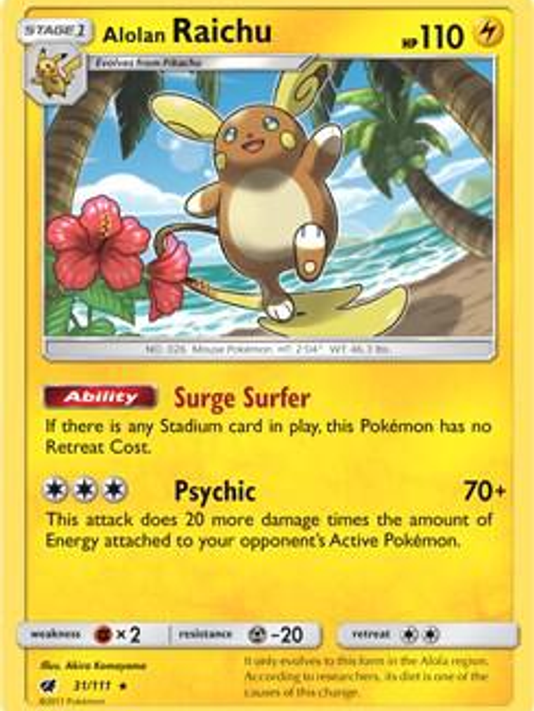 Alolan Raichu - 31/111 (SM Crimson Invasion) #031 1