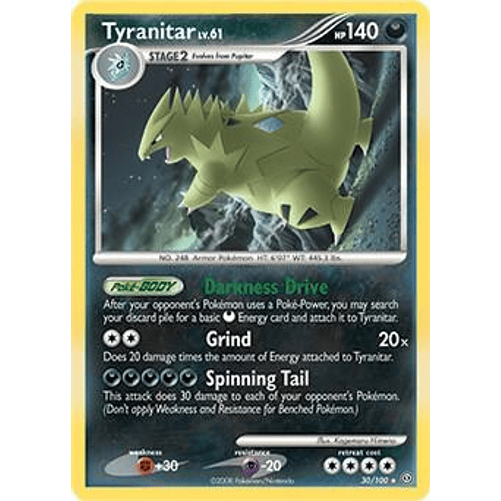 Tyranitar - 30/100 (DP Stormfront) #030 1