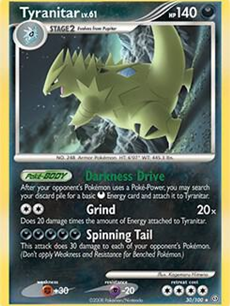 Tyranitar - 30/100 (DP Stormfront) #030 1