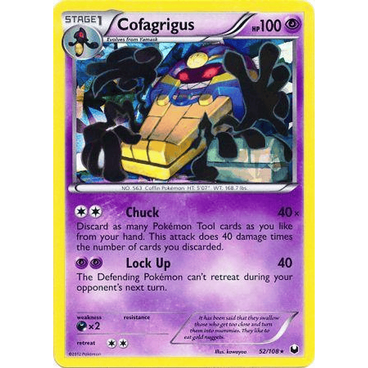 Cofagrigus - 52/108 (Cracked Ice Holo) #052 1