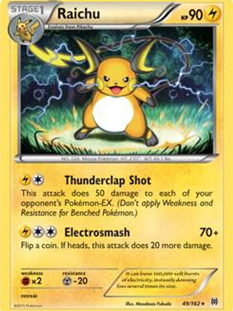 Raichu - 49/162 (XY BREAKthrough) (Cracked Ice Holo) #049 1