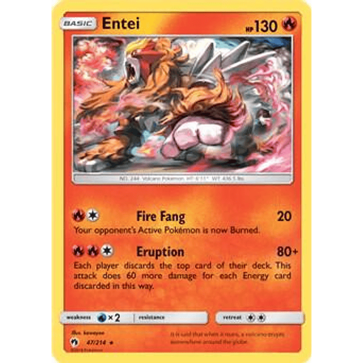 Entei - 47/214 (SM Lost Thunder) #047 1