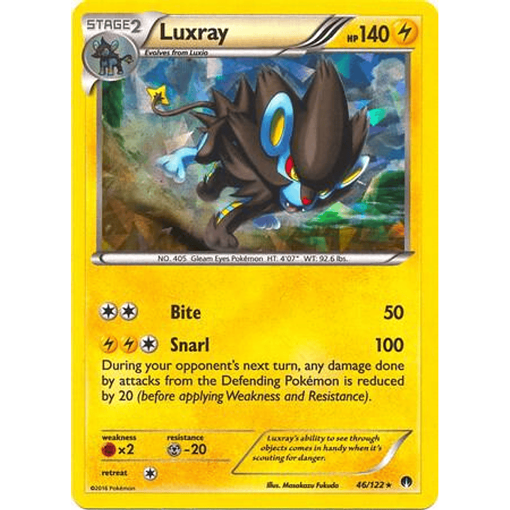 Luxray - 46/122 (Cracked Ice Holo) #046 1