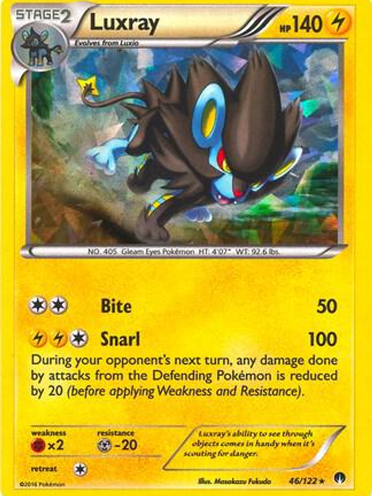 Luxray - 46/122 (Cracked Ice Holo) #046 1