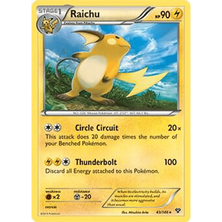 Raichu - 43/146 (Battle Arena Deck Exclusive) #043 1