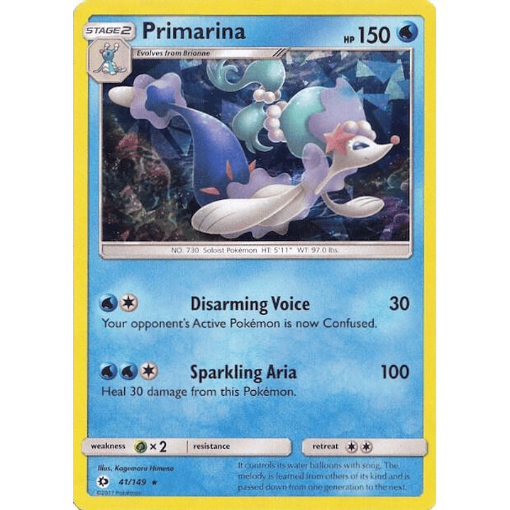 Primarina - 041/149 (Cracked Ice Holo) #041 1