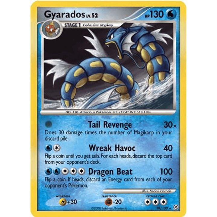 Gyarados - 19/100 (DP Stormfront) #019 1