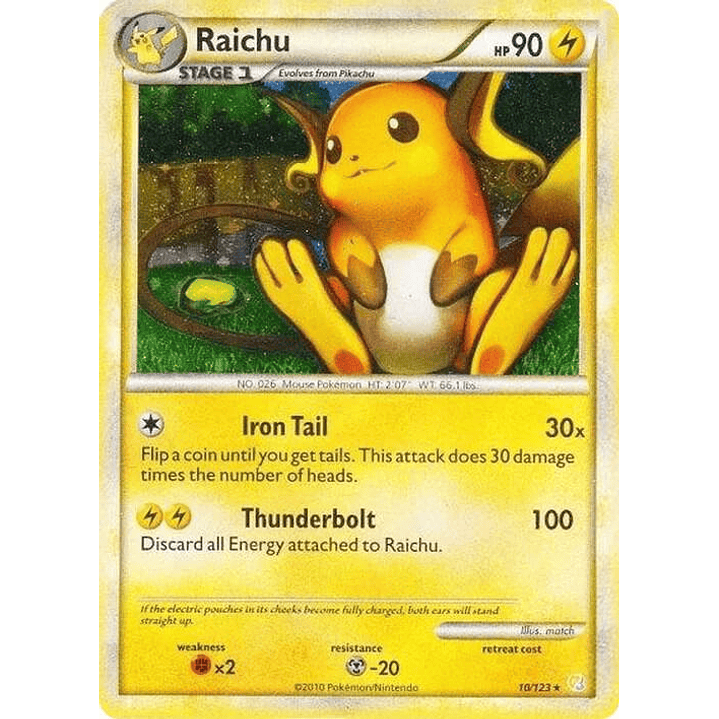 Raichu - 10/123 (Cracked Ice Holo) #010 1