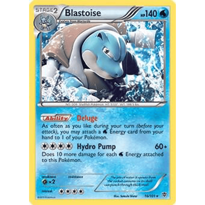 Blastoise - 16/101 (BW Plasma Blast) #016 1