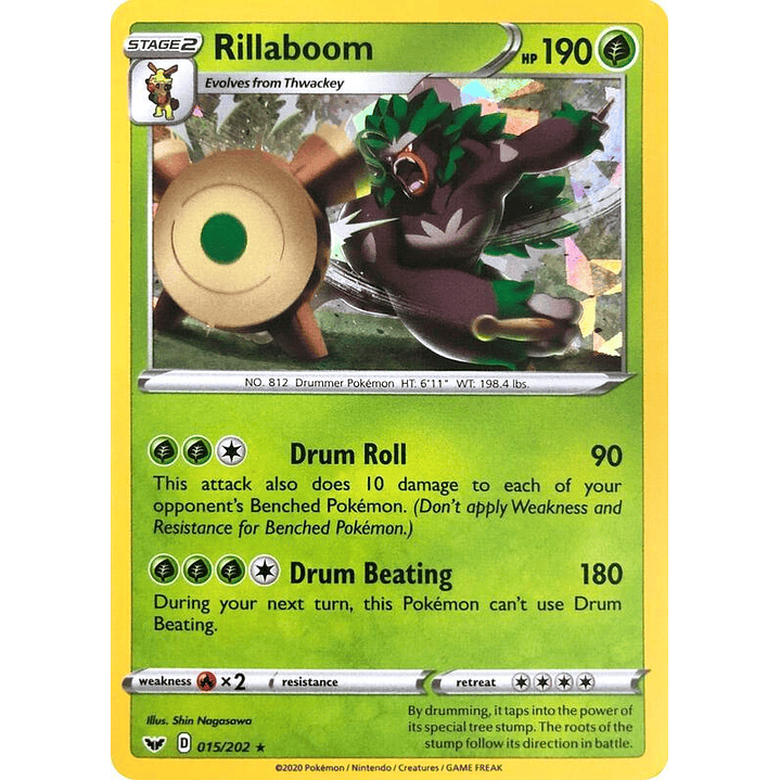 Rillaboom - 015/202 (Cracked Ice Holo) #015 1