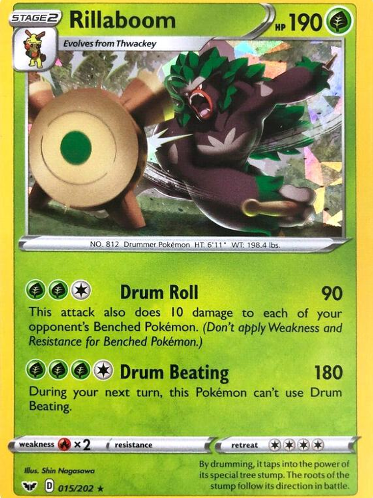 Rillaboom - 015/202 (Cracked Ice Holo) #015 1