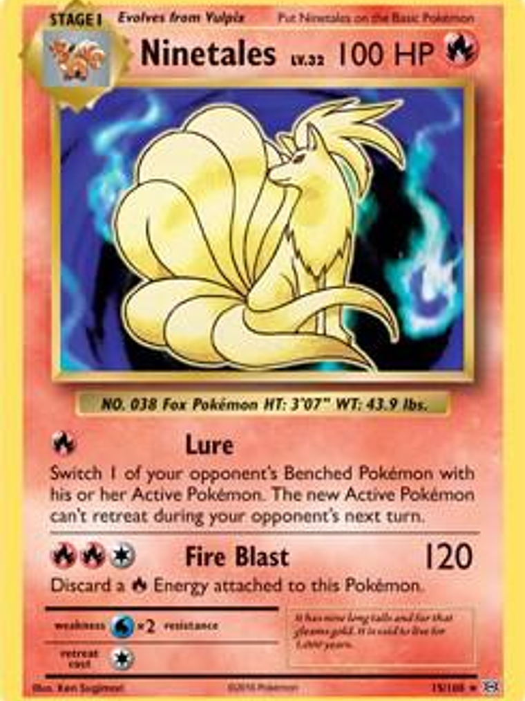 Ninetales - 15/108 (XY Evolutions) (Non-Holo) #015 1