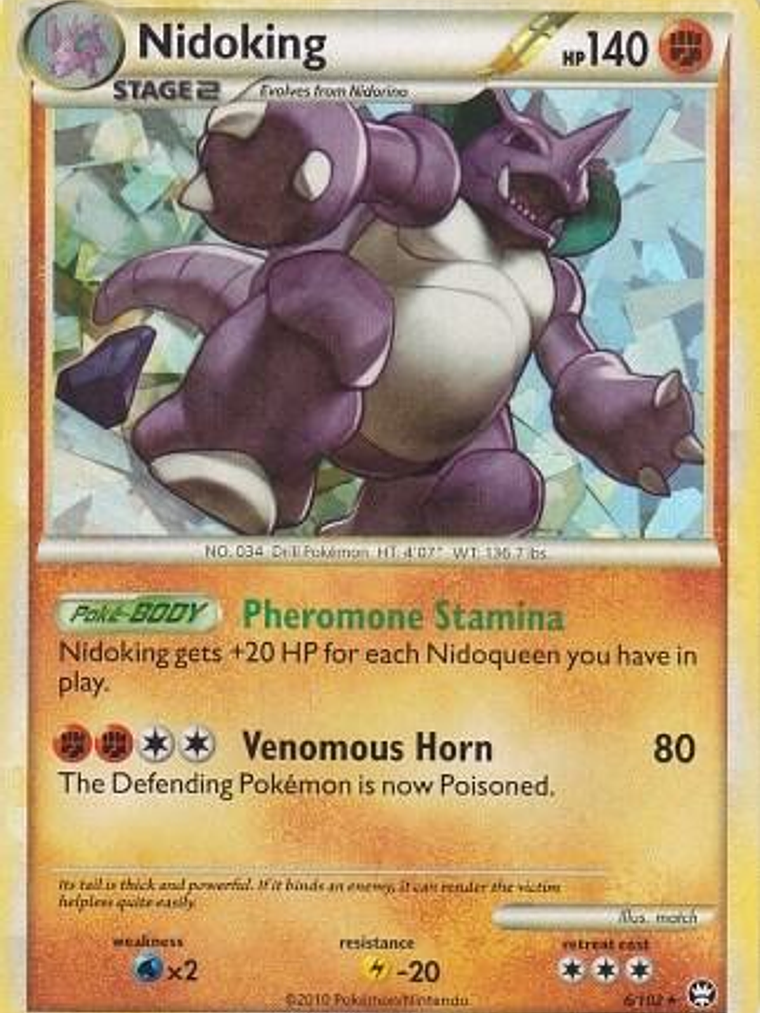 Nidoking - 6/102 (Cracked Ice Holo) #006 1