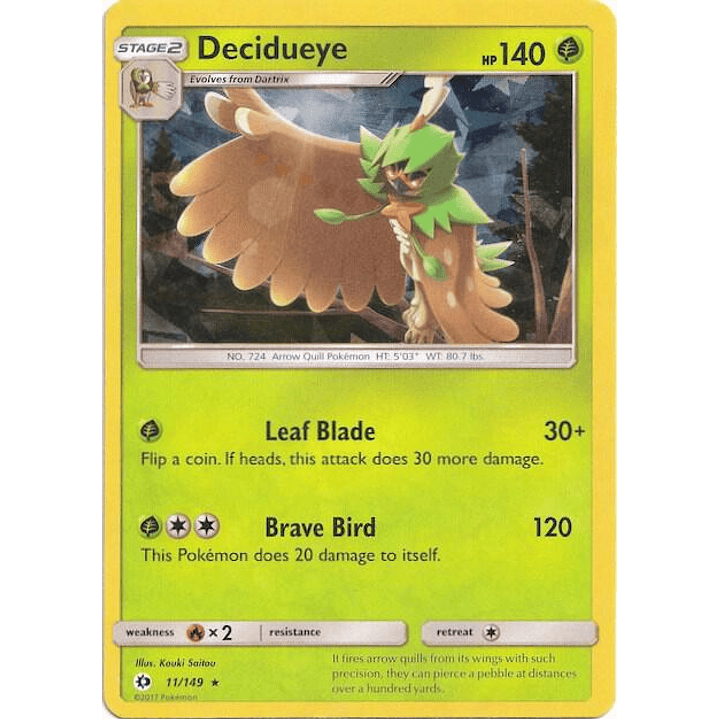 Decidueye - 011/149 (Cracked Ice Holo) #011 1