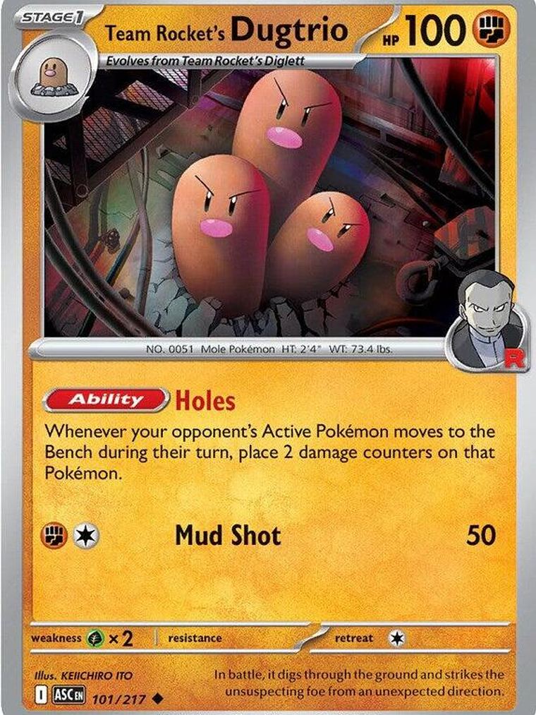 Team Rocket's Dugtrio #101 1