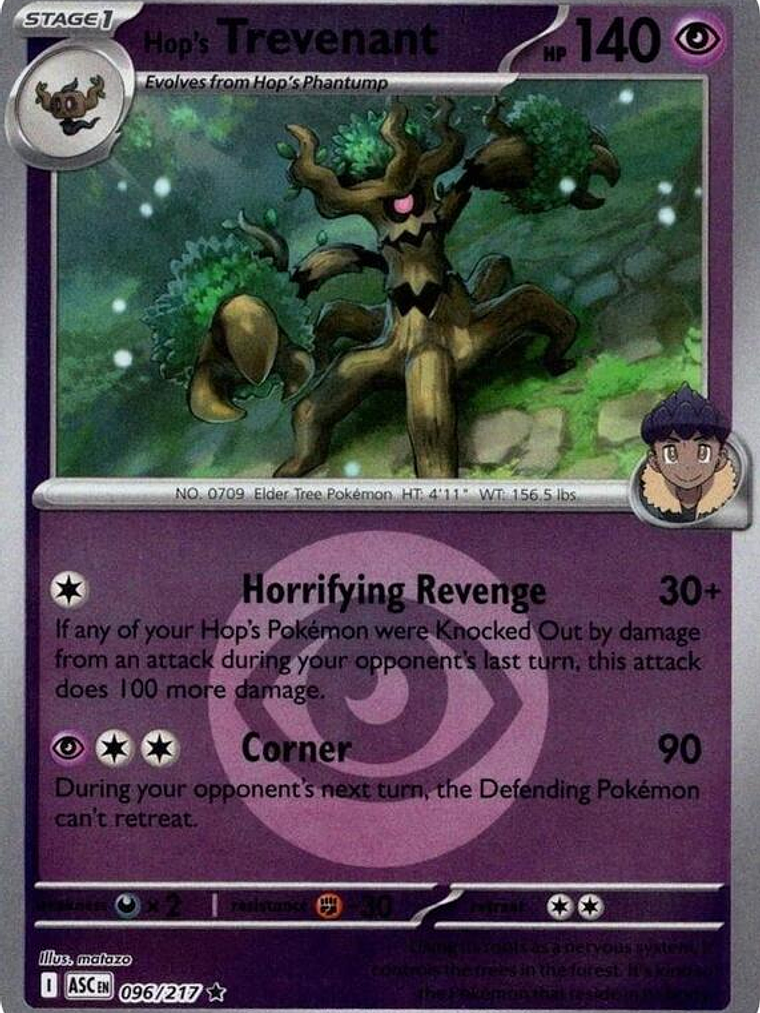 Hop's Trevenant (Energy Symbol Pattern) #096 1