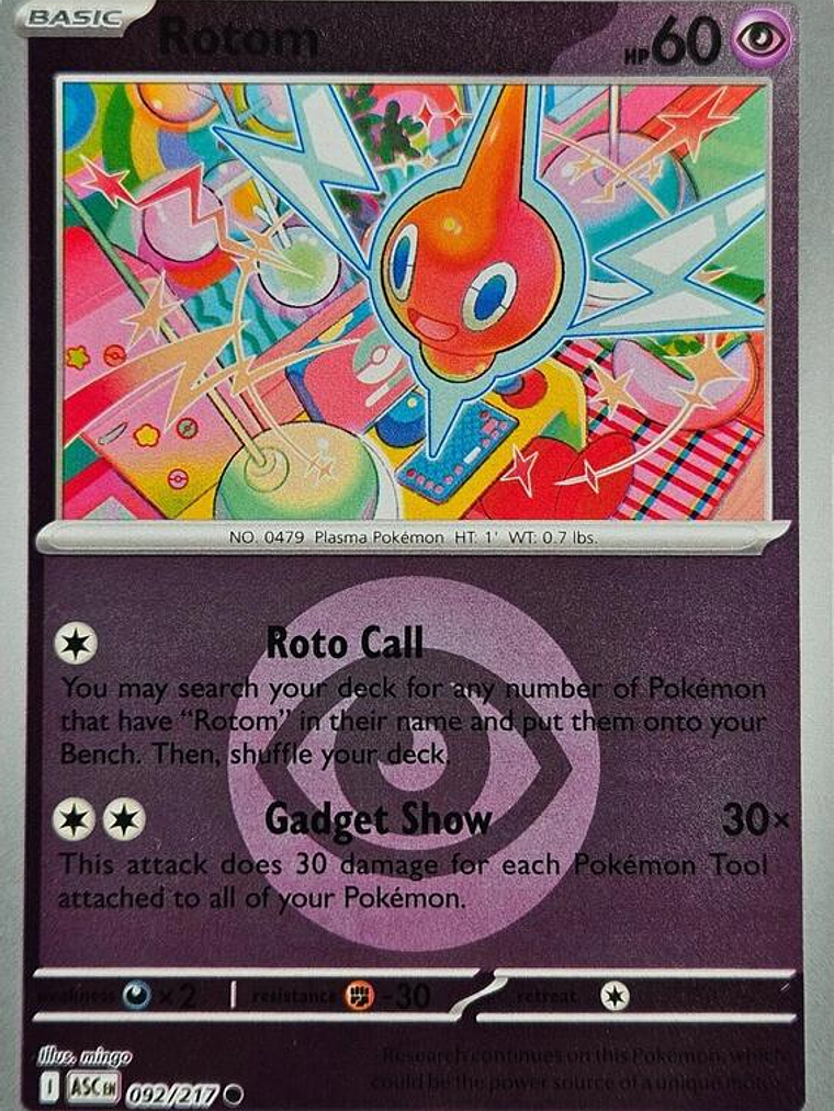 Rotom (Energy Symbol Pattern) #092 1