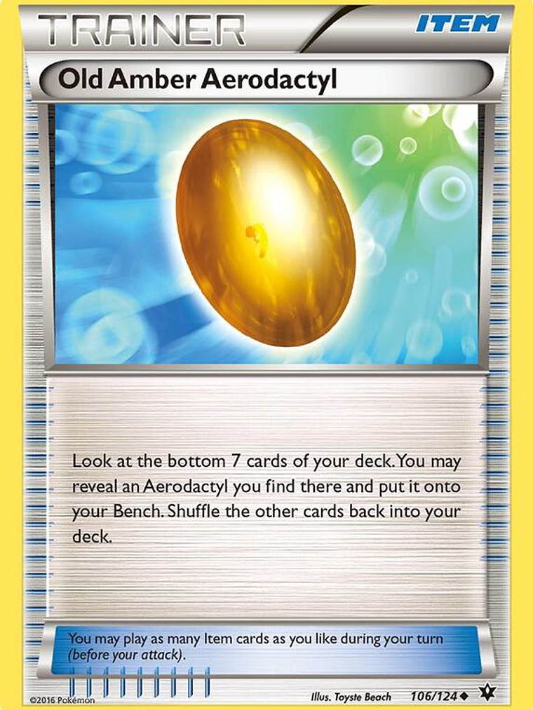 Old Amber Aerodactyl #106 1