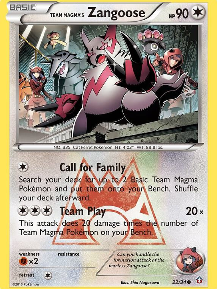 Team Magma's Zangoose #22 1