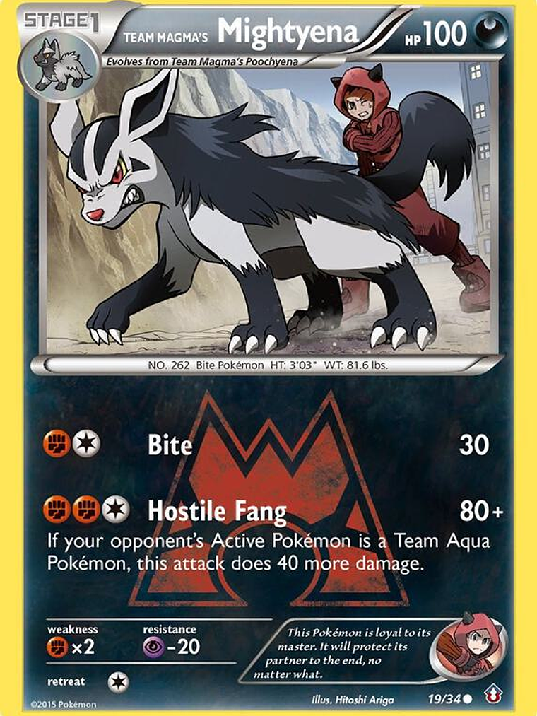 Team Magma's Mightyena #19 1