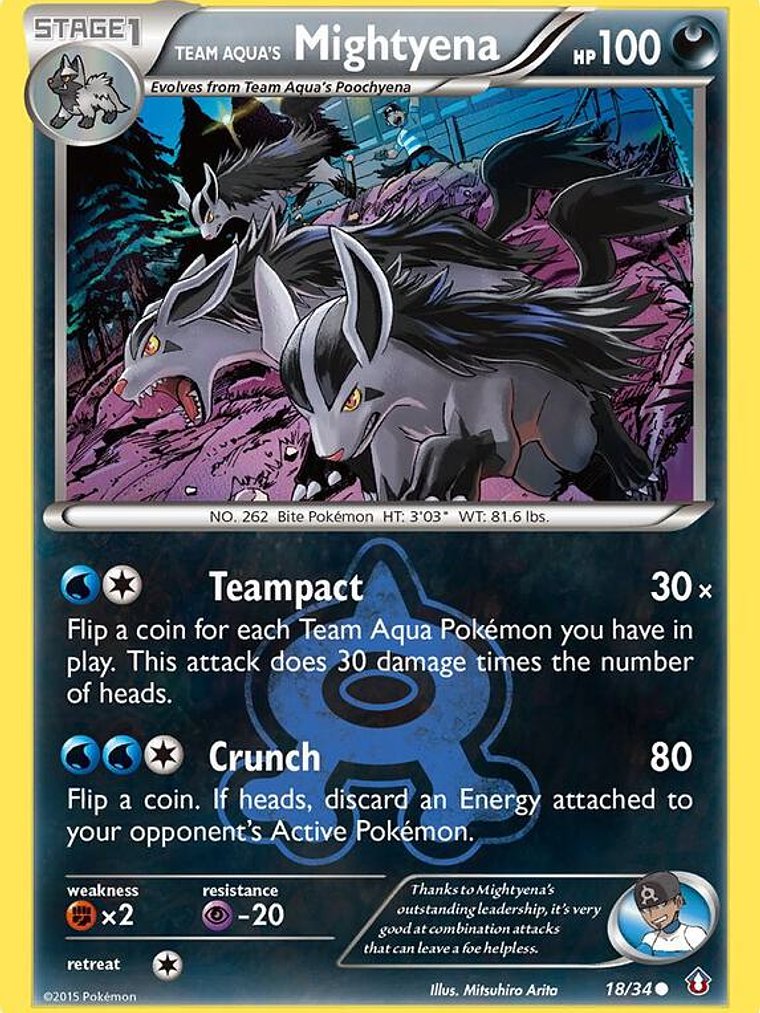 Team Aqua's Mightyena #18 1