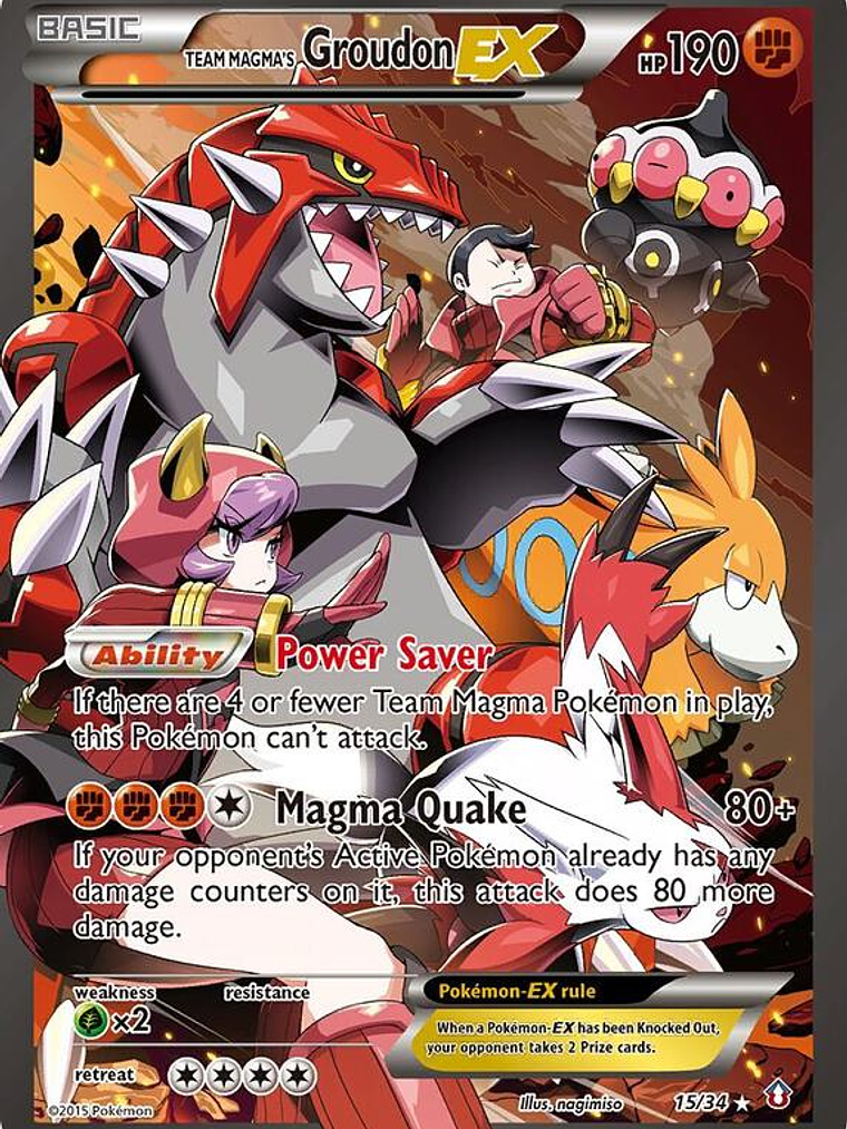 Team Magma's Groudon EX #15 1