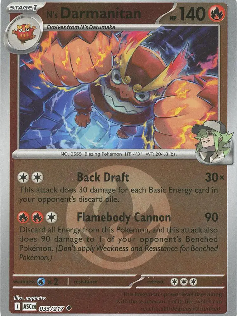 N's Darmanitan (Energy Symbol Pattern) #033 1