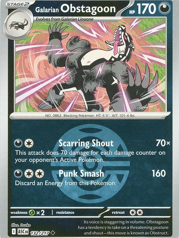 Galarian Obstagoon (Dusk Ball) #132 1