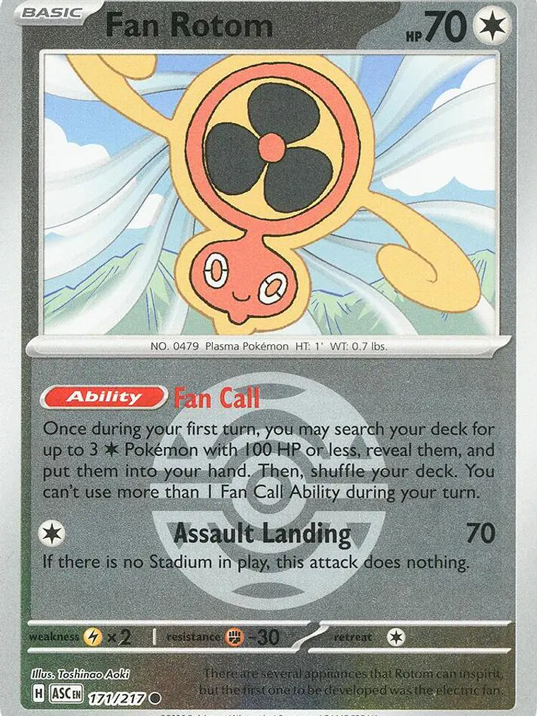 Fan Rotom (Dusk Ball) #171 1