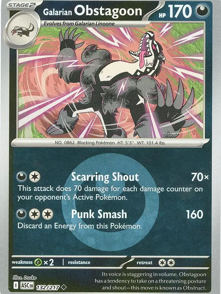Galarian Obstagoon (Energy Symbol Pattern) #132 1