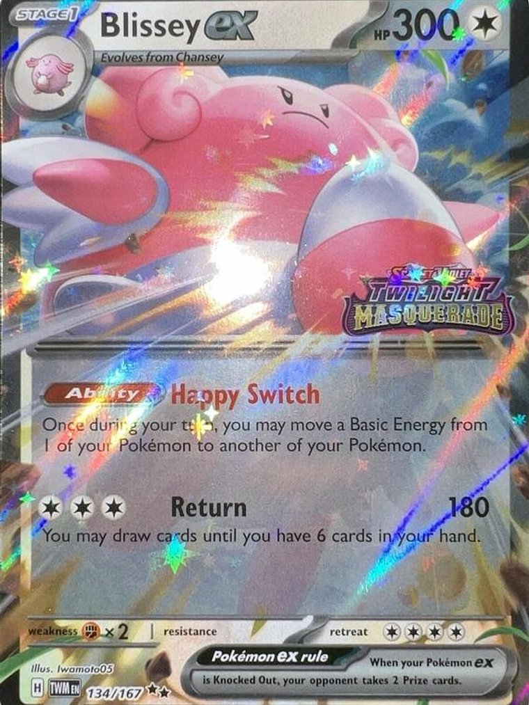 Blissey ex (Twilight Masquerade Stamped) #134 1