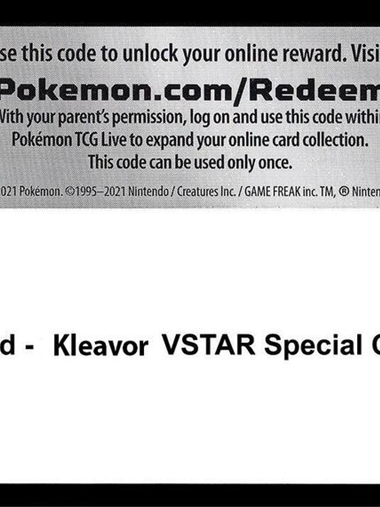 Code Card - Kleavor VSTAR Special Collection 1