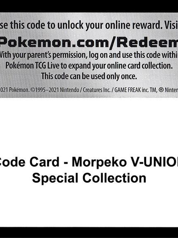 Code Card - Morpeko V-UNION Special Collection 1