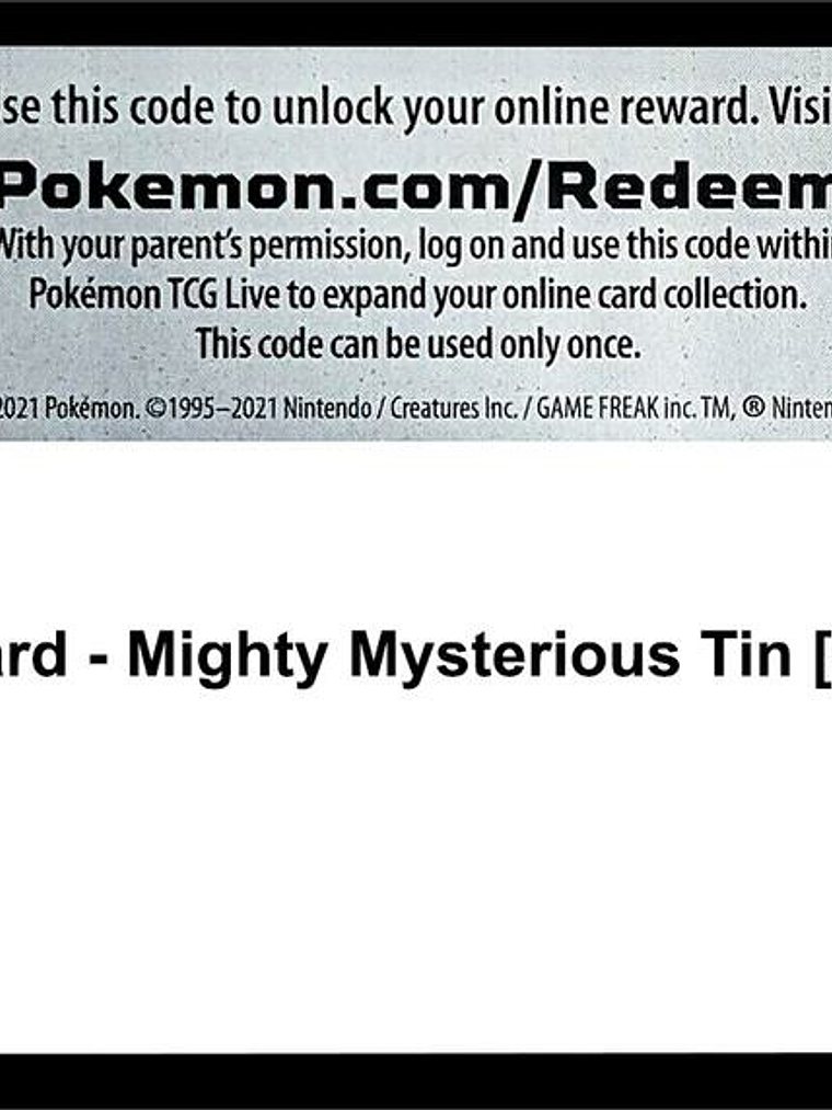 Code Card - Mighty Mysterious Tin [Snorlax] 1