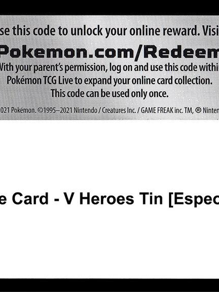 Code Card - V Heroes Tin [Espeon V] 1