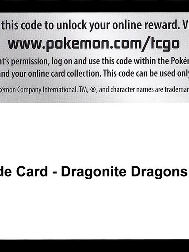 Code Card - Dragonite Dragons Tin 1