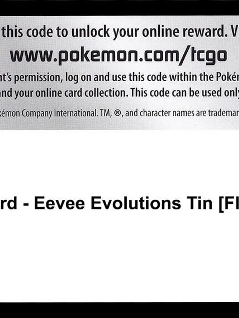 Code Card - Eevee Evolutions Tin [Flareon V] 1