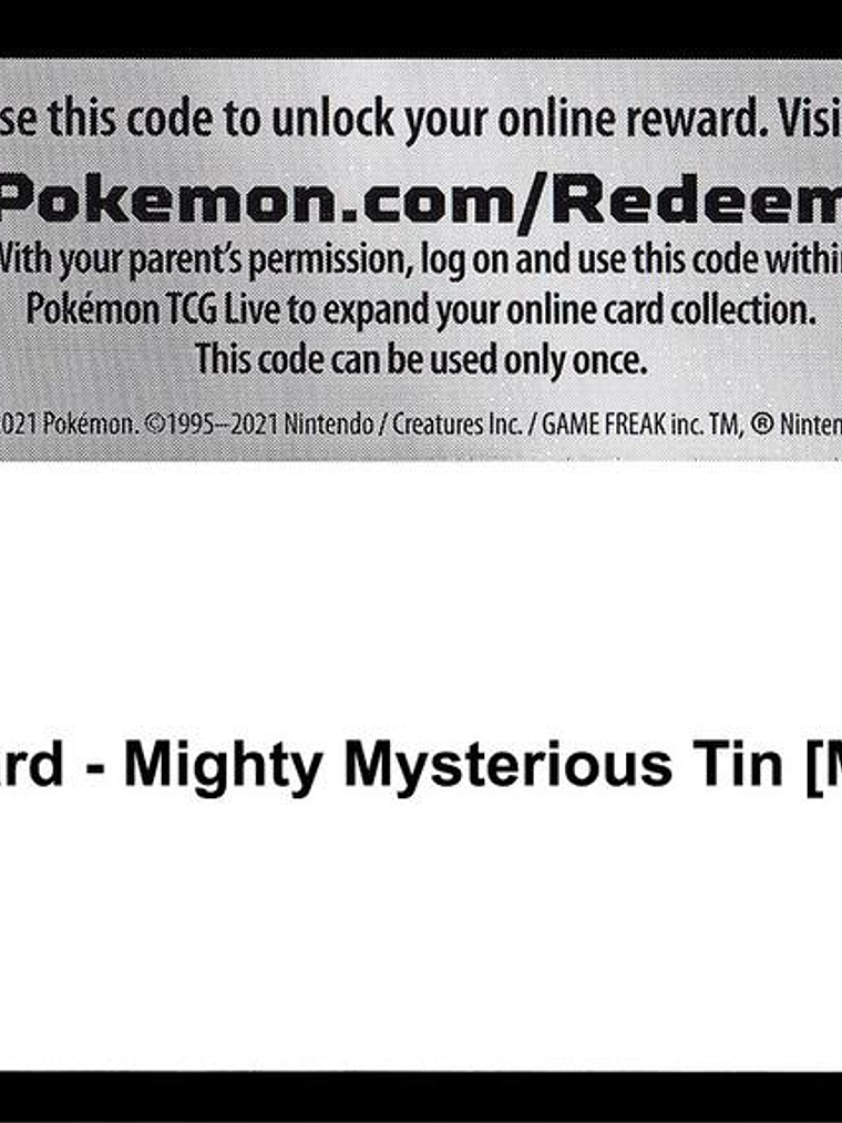 Code Card - Mighty Mysterious Tin [Mimikyu] 1