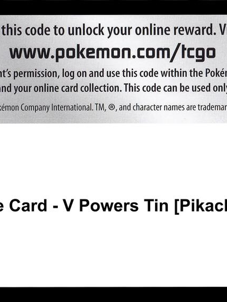 Code Card - V Powers Tin [Pikachu V] 1