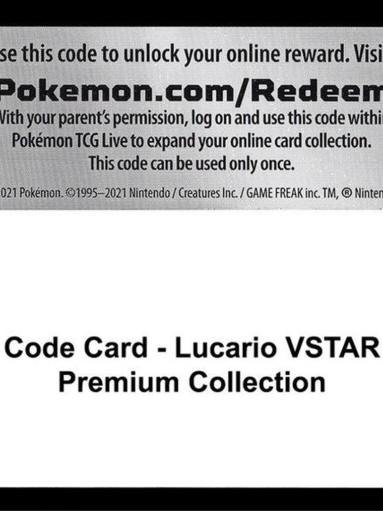 Code Card - Lucario VSTAR Premium Collection 1