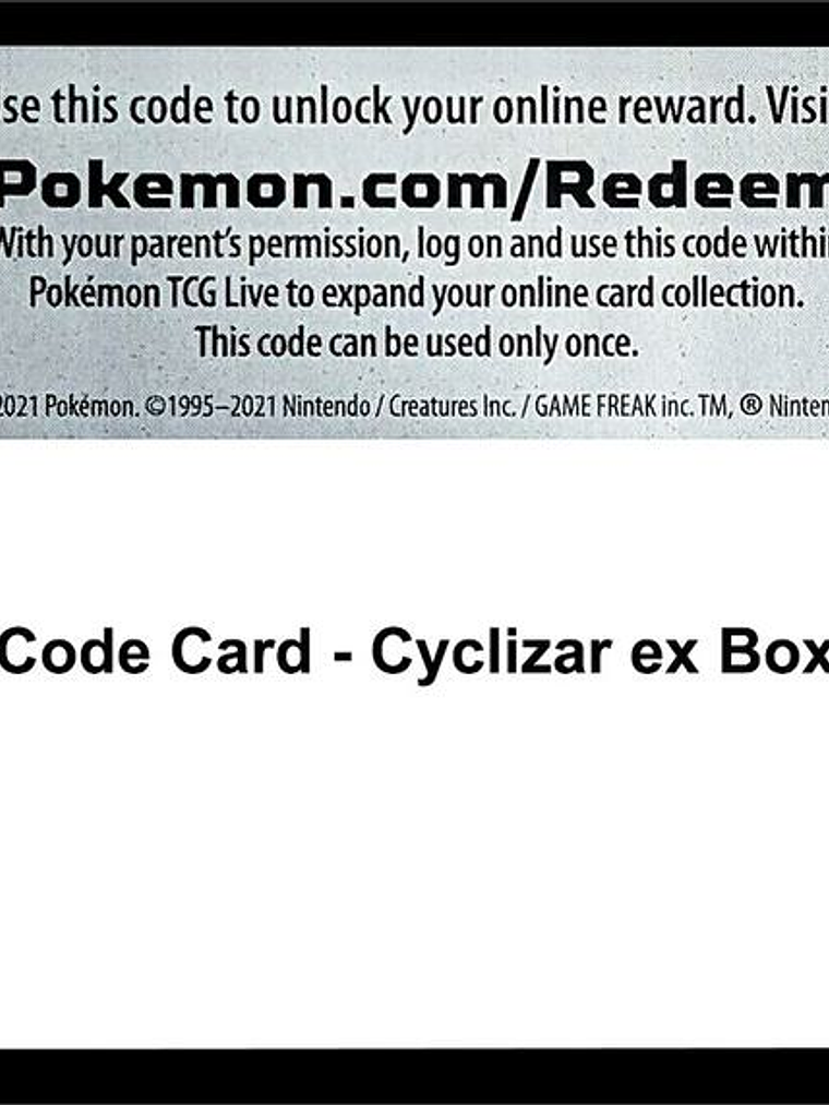Code Card - Cyclizar ex Box 1