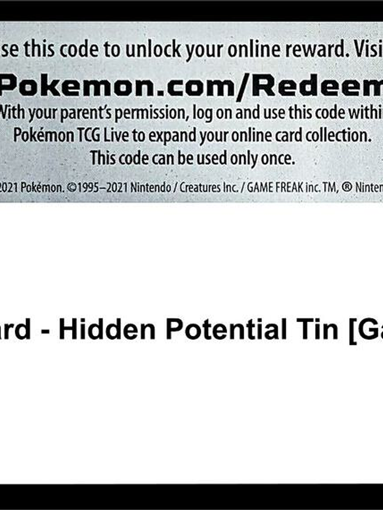 Code Card - Hidden Potential Tin [Gallade V] 1