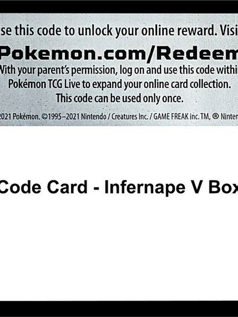 Code Card - Infernape V Box 1