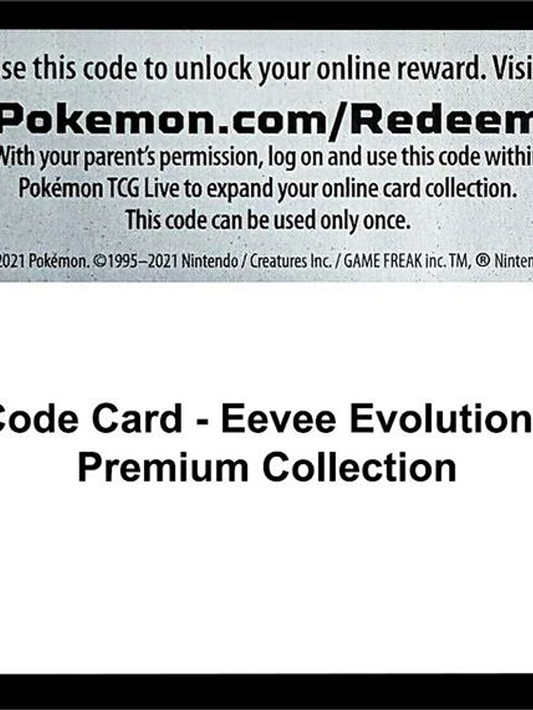 Code Card - Eevee Evolutions Premium Collection 1