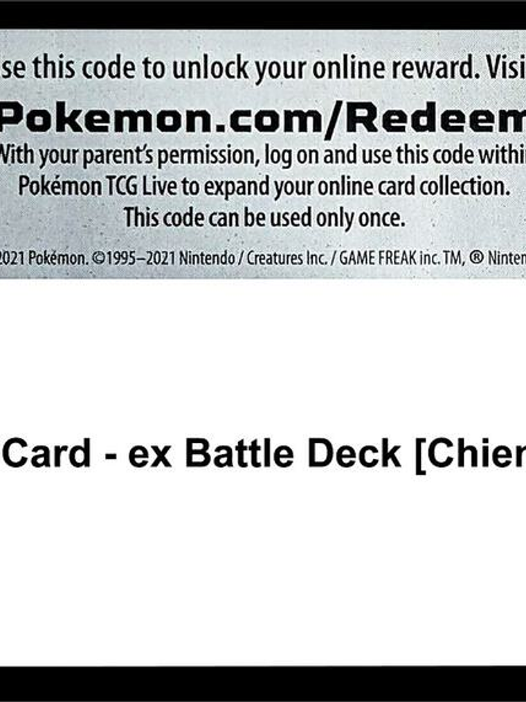 Code Card - ex Battle Deck [Chien-Pao] 1