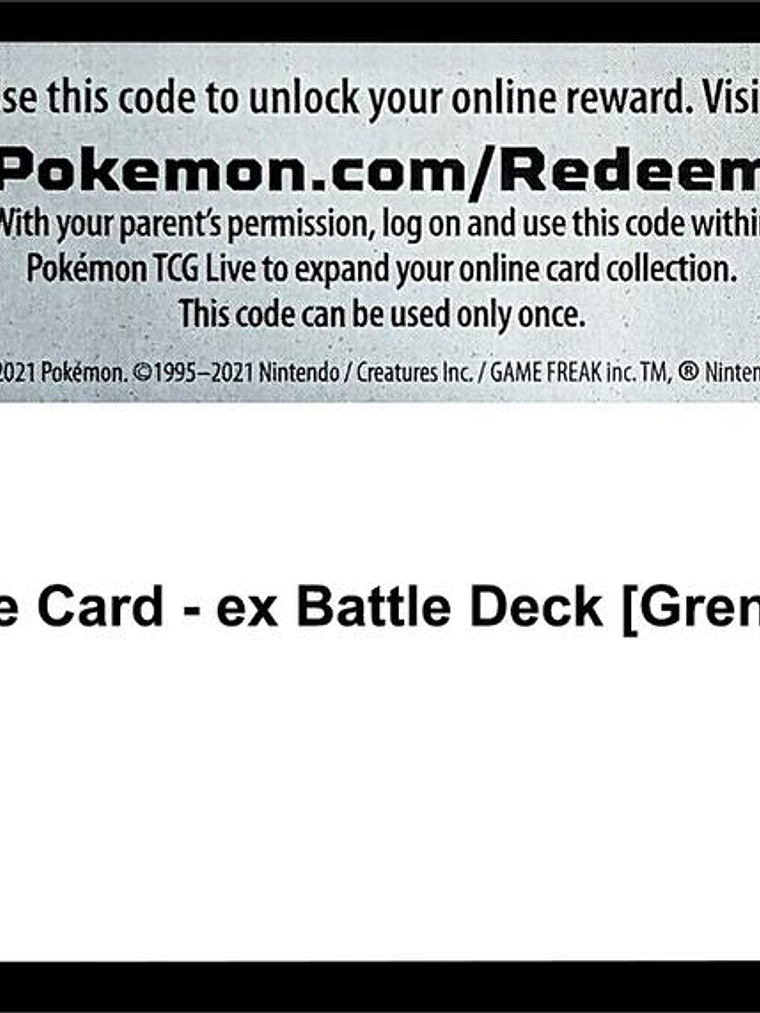 Code Card - ex Battle Deck [Greninja] 1