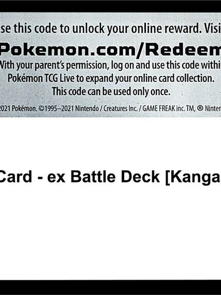 Code Card - ex Battle Deck [Kangaskhan] 1