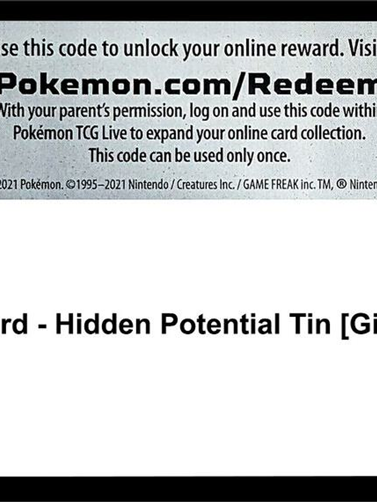 Code Card - Hidden Potential Tin [Giratina V] 1